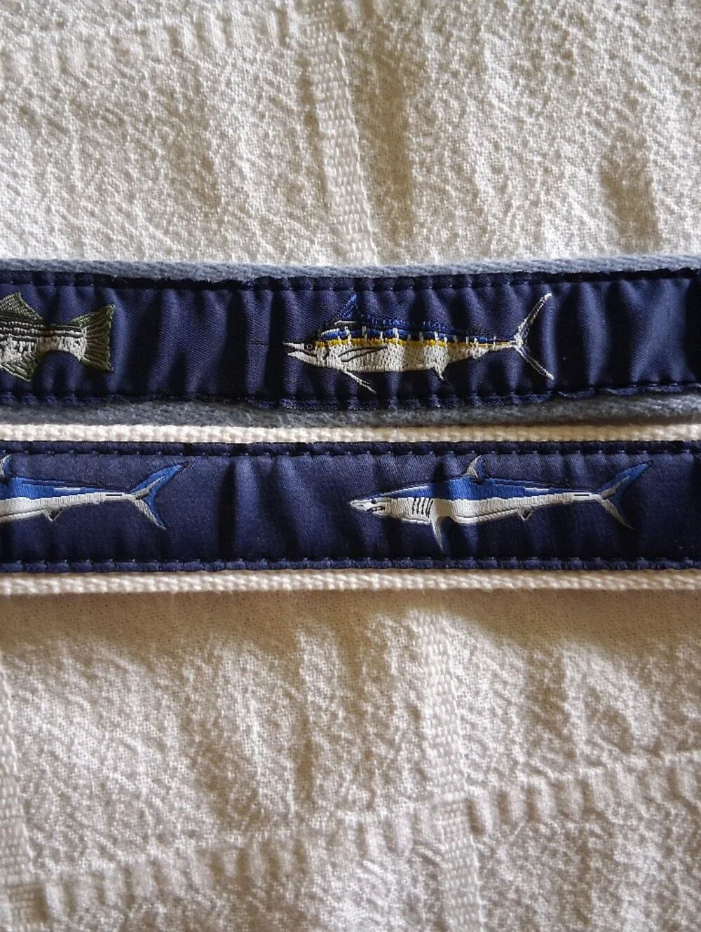 J. Bailey Leather/Canvas Ocean Fish Belt Bundle (2)
